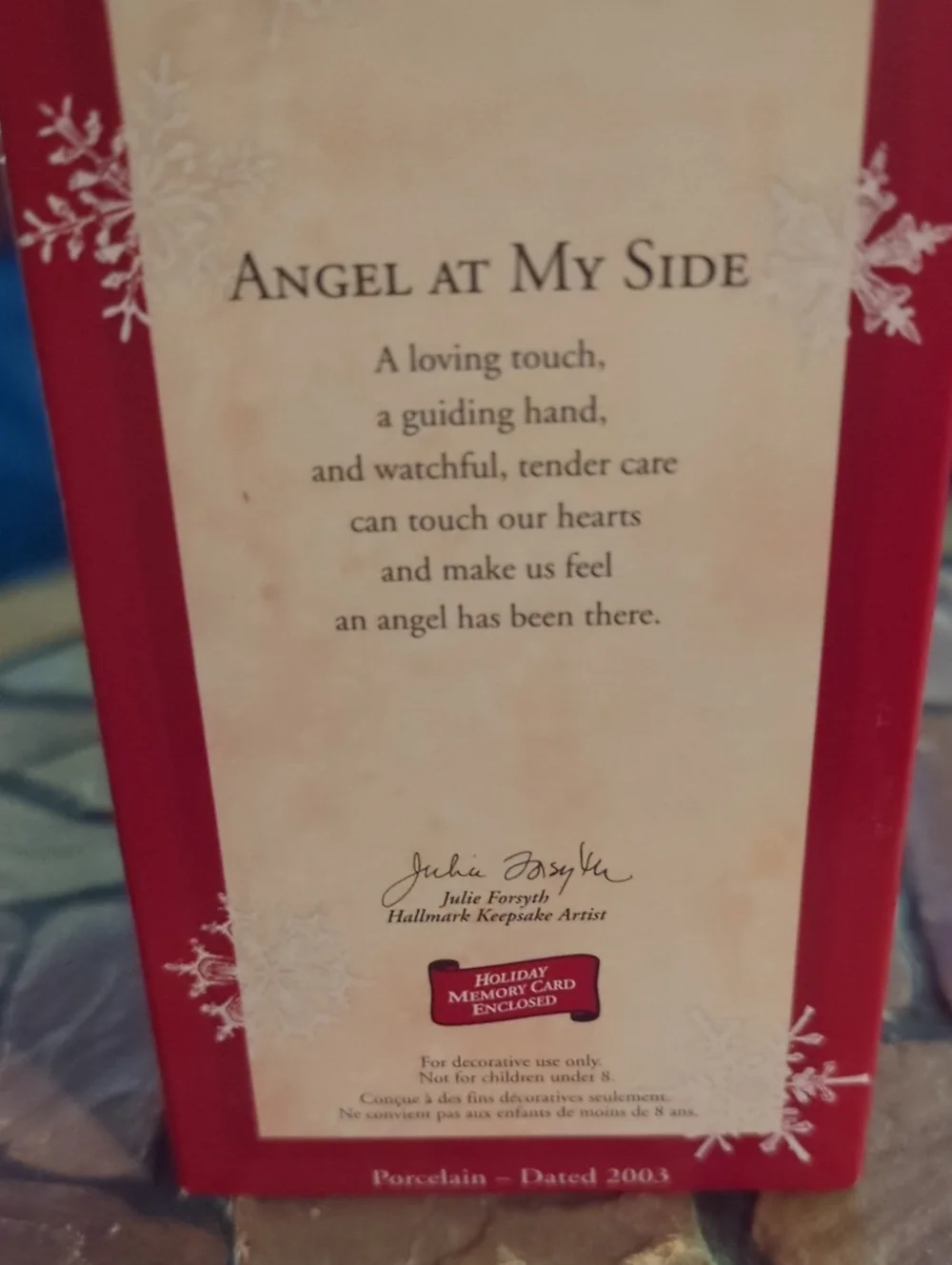 Hallmark Keepsake Ornament - Angel at My Side (Green and Purple)